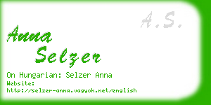 anna selzer business card